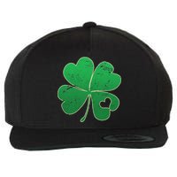 Shamrock Heart Wool Snapback Cap