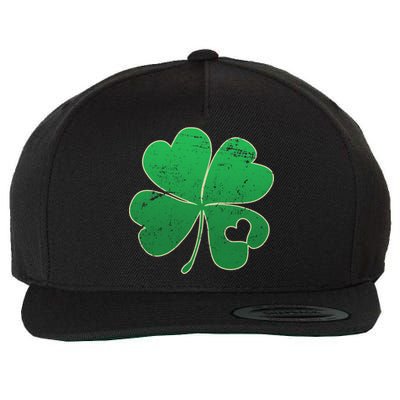 Shamrock Heart Wool Snapback Cap