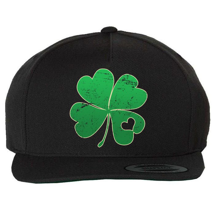 Shamrock Heart Wool Snapback Cap