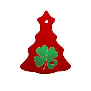 Shamrock Heart Ceramic Tree Ornament