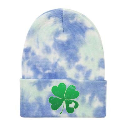 Shamrock Heart Tie Dye 12in Knit Beanie