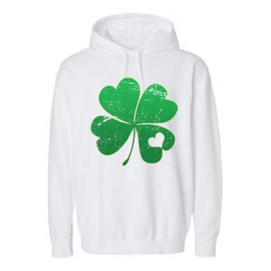 Shamrock Heart Garment-Dyed Fleece Hoodie