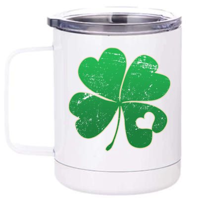 Shamrock Heart 12 oz Stainless Steel Tumbler Cup