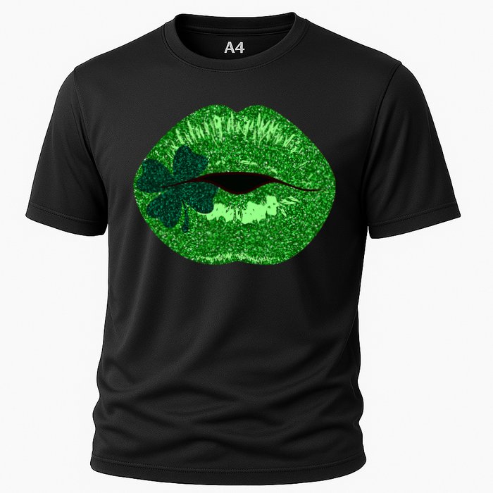 Shamrock Irish Clover Lips Performance Shirt
