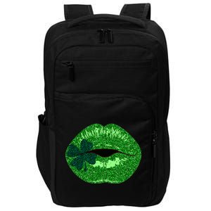 Shamrock Irish Clover Lips Impact Tech Backpack