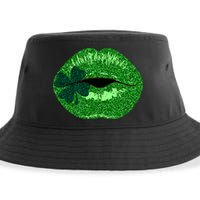 Shamrock Irish Clover Lips Sustainable Bucket Hat