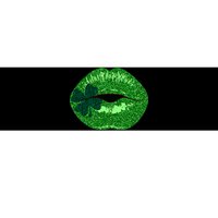 Shamrock Irish Clover Lips Bumper Sticker