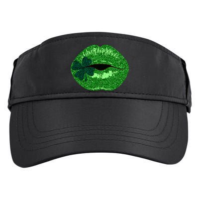 Shamrock Irish Clover Lips Adult Drive Performance Visor