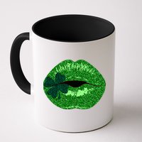 Shamrock Irish Clover Lips Mug