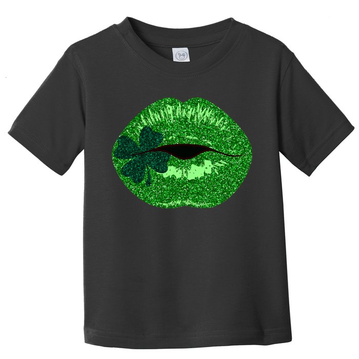 Shamrock Irish Clover Lips Toddler T-Shirt