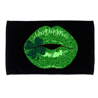 Shamrock Irish Clover Lips Microfiber Hand Towel