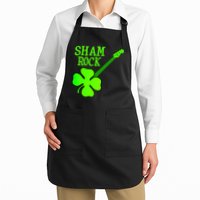 Shamrock Rocks Guitar Irish Clover Apron