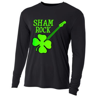 Shamrock Rocks Guitar Irish Clover Cooling Performance Long Sleeve Crew