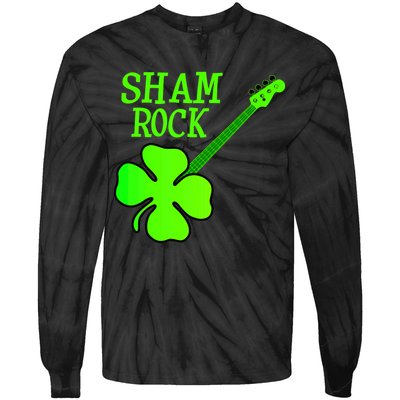 Shamrock Rocks Guitar Irish Clover Tie-Dye Long Sleeve Shirt