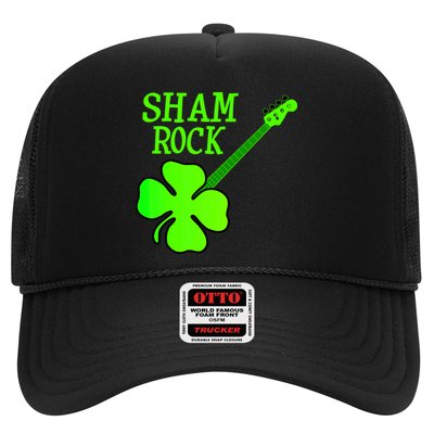 Shamrock Rocks Guitar Irish Clover Trucker Hat