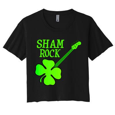 Shamrock Rocks Guitar Irish Clover Crop Top