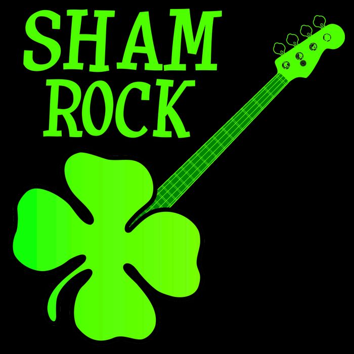 Shamrock Rocks Guitar Irish Clover Women's Crop Top Tee