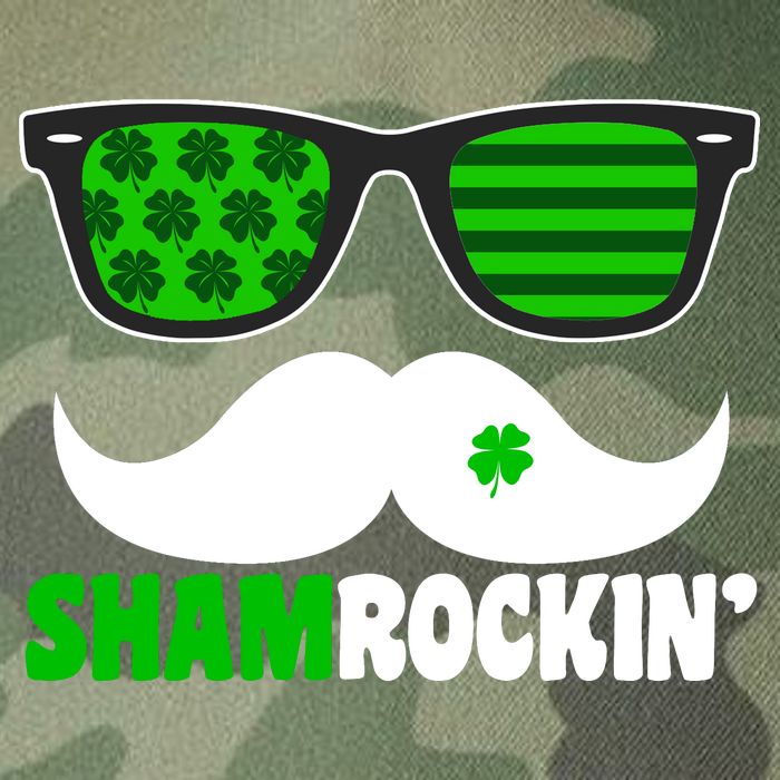 Shamrockin' Mustach Glasses Shamrock Legacy Tie Dye Trucker Hat