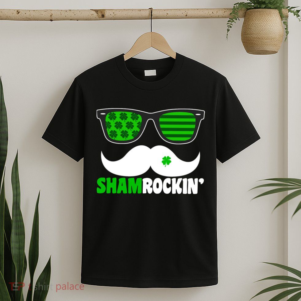 Shamrockin' Mustach Glasses Shamrock T-Shirt