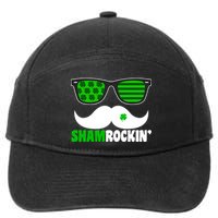 Shamrockin' Mustach Glasses Shamrock 7-Panel Snapback Hat