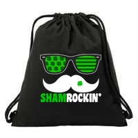 Shamrockin' Mustach Glasses Shamrock Drawstring Bag