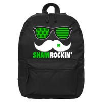 Shamrockin' Mustach Glasses Shamrock 16 in Basic Backpack