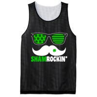 Shamrockin' Mustach Glasses Shamrock Mesh Reversible Basketball Jersey Tank