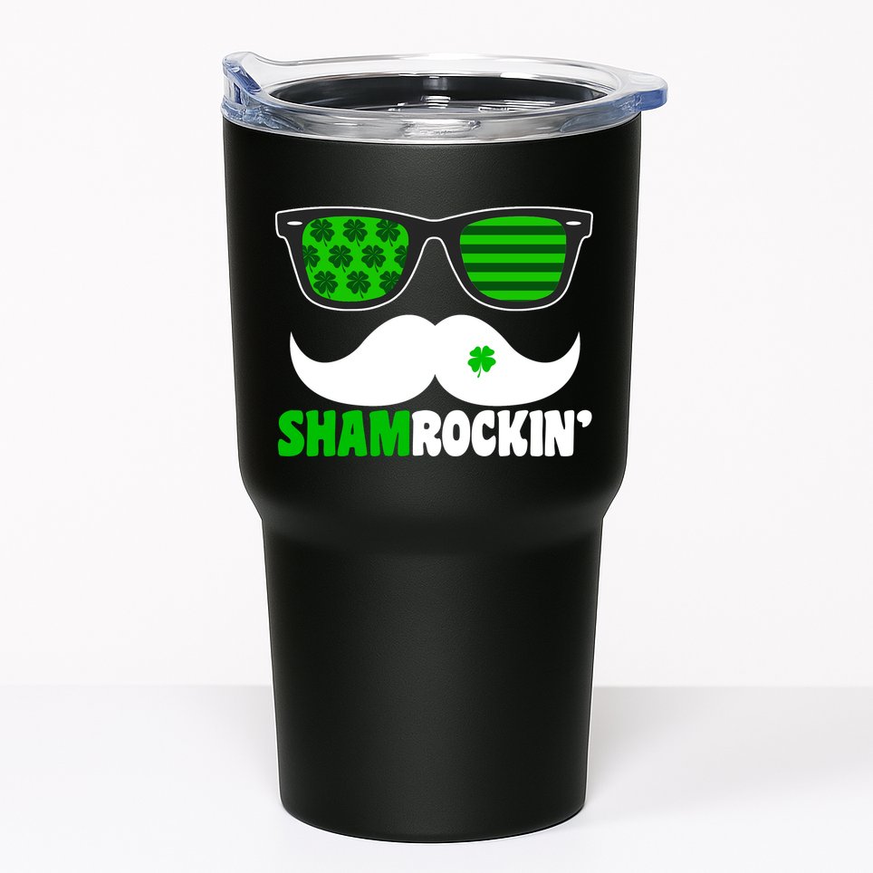 Shamrockin' Mustach Glasses Shamrock Tumbler