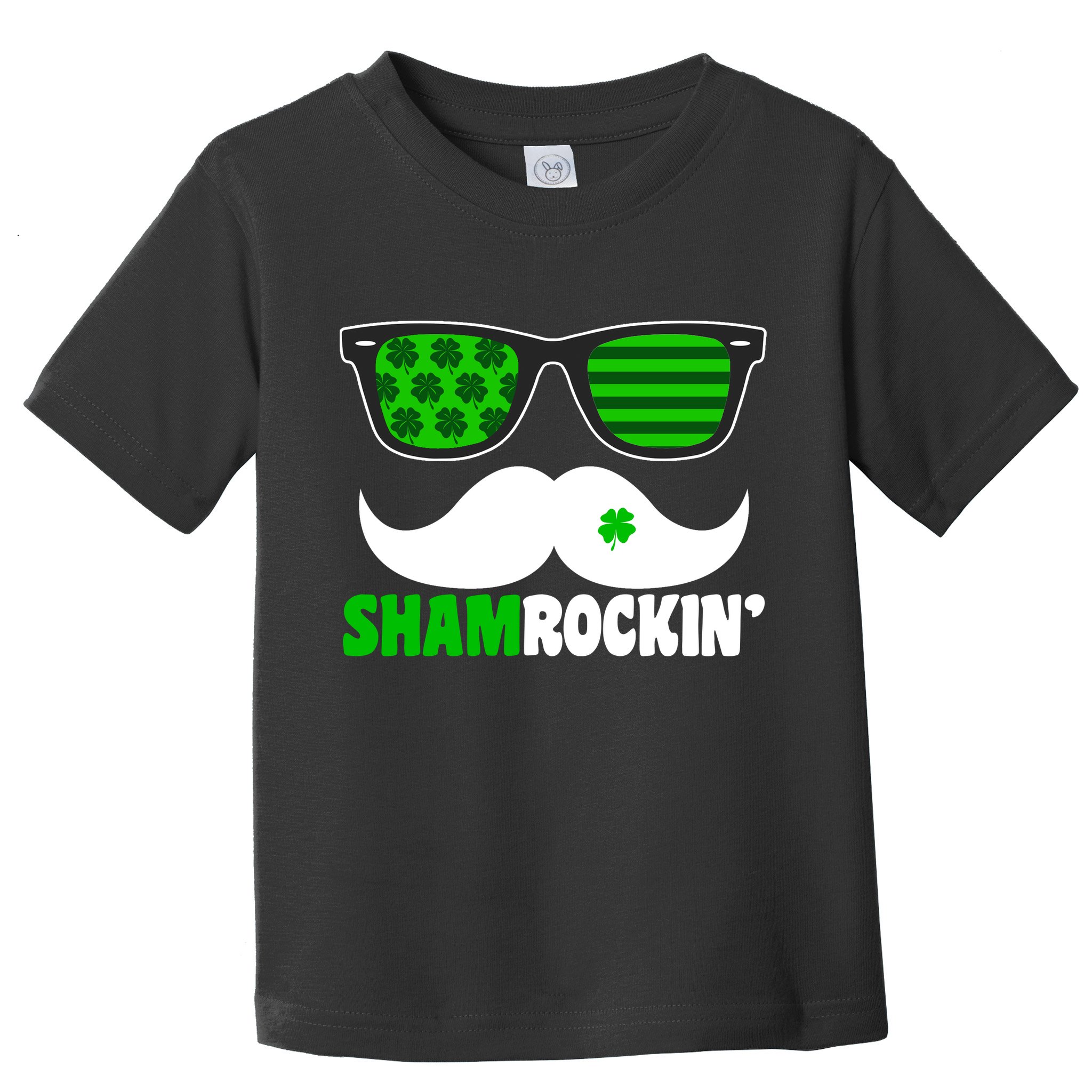 Shamrockin' Mustach Glasses Shamrock Toddler T-Shirt