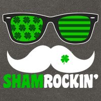 Shamrockin' Mustach Glasses Shamrock Cotton Canvas Backpack