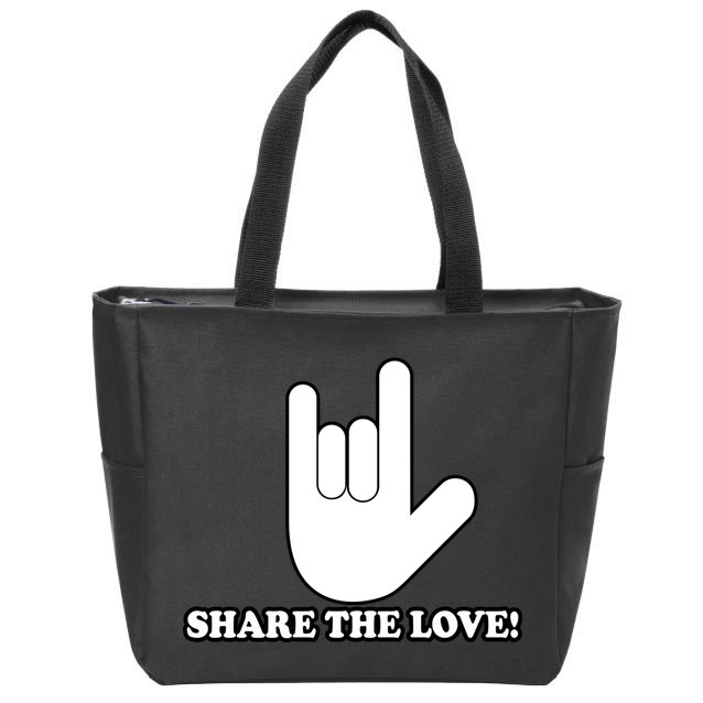Share The Love! Zip Tote Bag