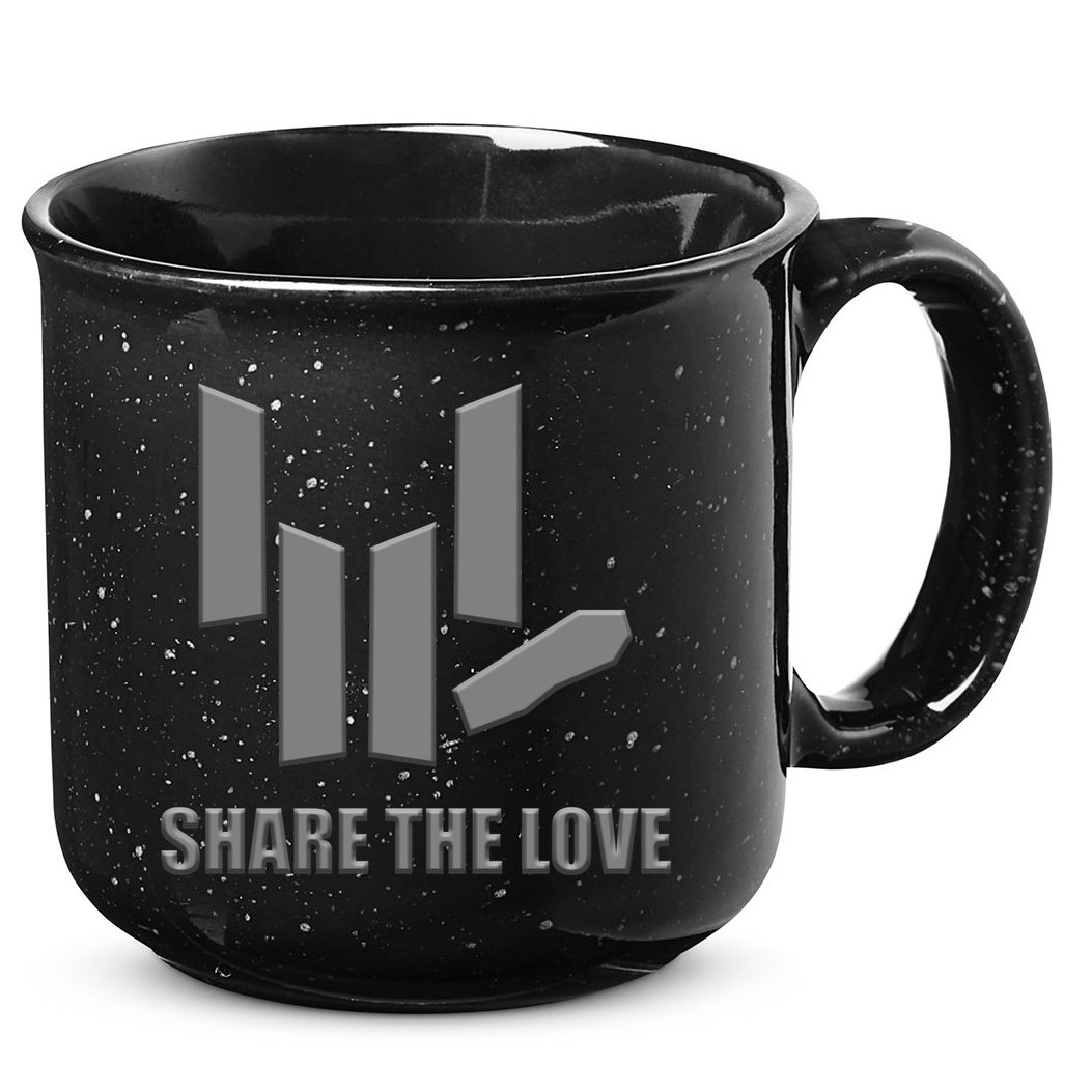 Share the Love Sign Language  15oz Campfire Ceramic Mug