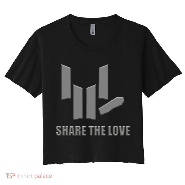 Share the Love Sign Language  Crop Top