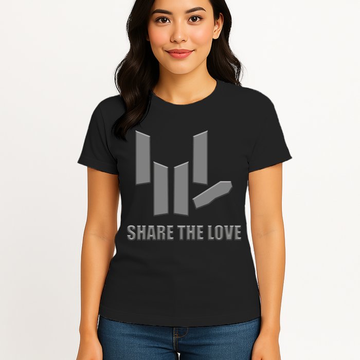 Share the Love Sign Language  Womens T-Shirt