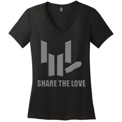 Share the Love Sign Language  Women's V-Neck T-Shirt