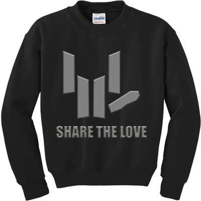 Share the Love Sign Language  Kids Sweatshirt