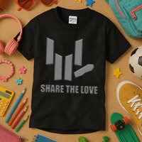 Share the Love Sign Language  Kids T-Shirt