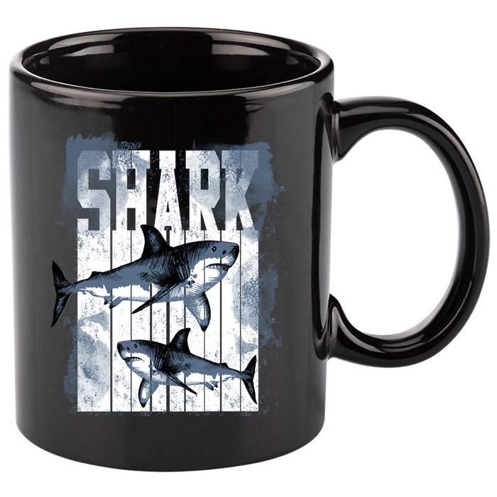Shark 11oz C Handle Ceramic Mug