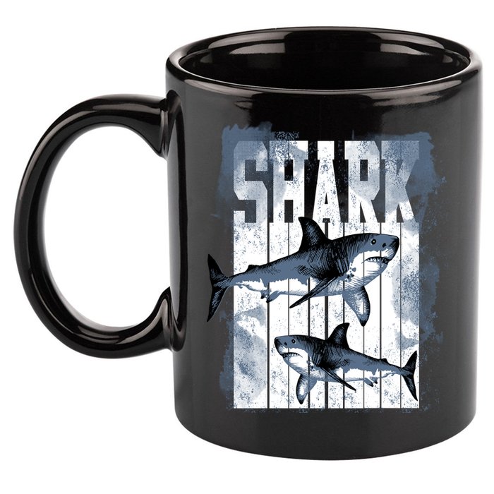 Shark 11oz C Handle Ceramic Mug