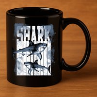 Shark 11oz C Handle Ceramic Mug