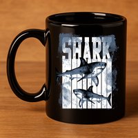 Shark 11oz C Handle Ceramic Mug