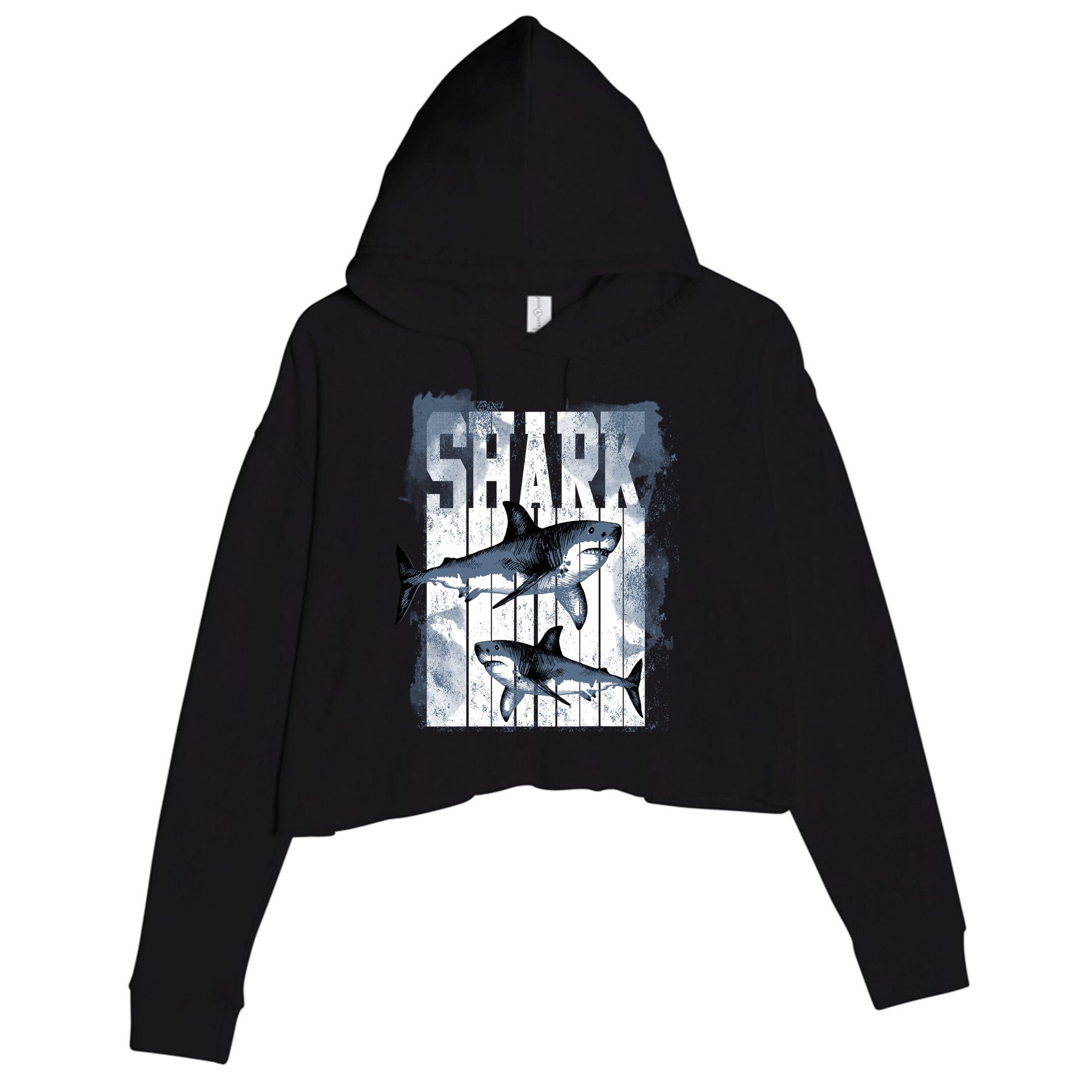 Shark Crop Fleece Hoodie