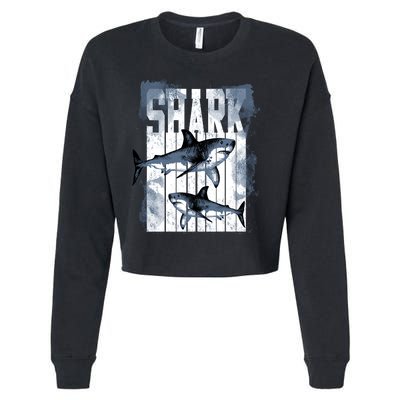 Shark Cropped Pullover Crew