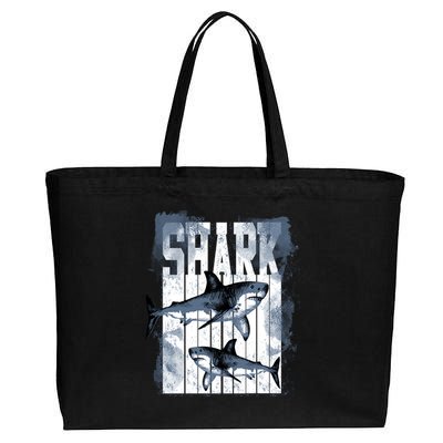 Shark Cotton Canvas Jumbo Tote