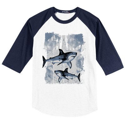 Shark Baseball Sleeve Shirt