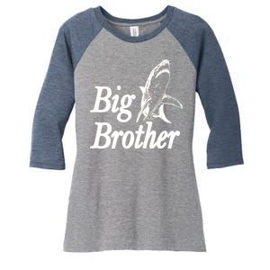 Shark Big Brother Logo Women's Tri-Blend 3/4-Sleeve Raglan Shirt