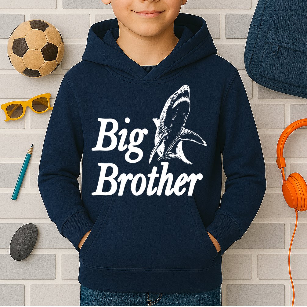 Shark Big Brother Logo Kids Hoodie