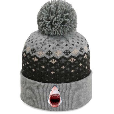 Shark Bite Close Up 3D The Baniff Cuffed Pom Beanie