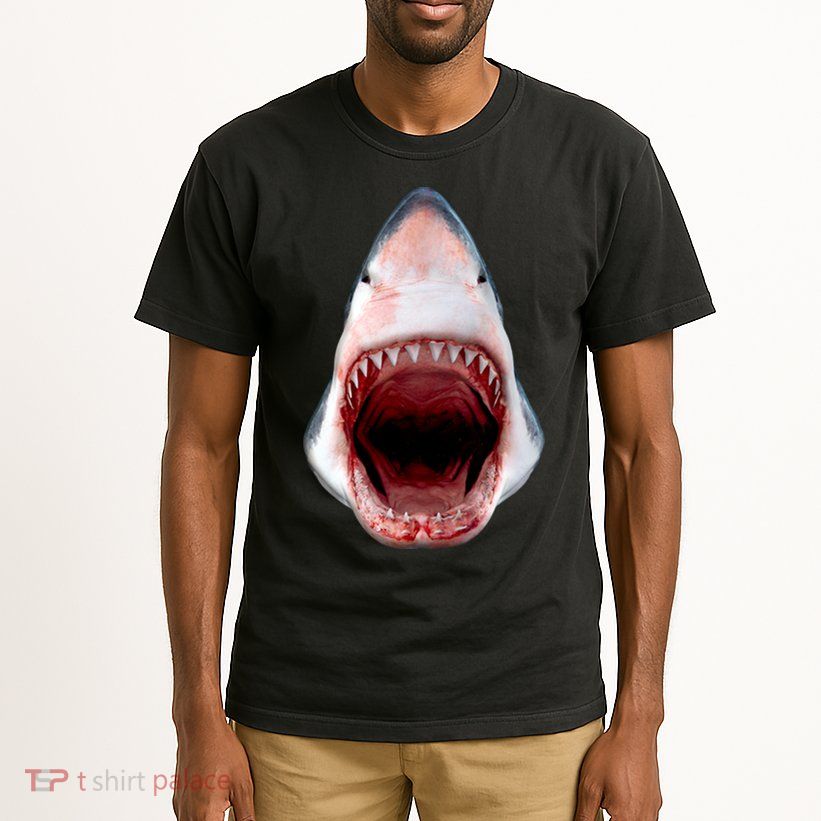Shark Bite Close Up 3D Tall T-Shirt