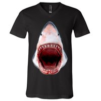 Shark Bite Close Up 3D V-Neck T-Shirt